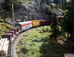 Der Güterzug unterwegs Richtung Albulaviadukt 2