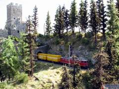 Postwagen Güterzug nach Chur